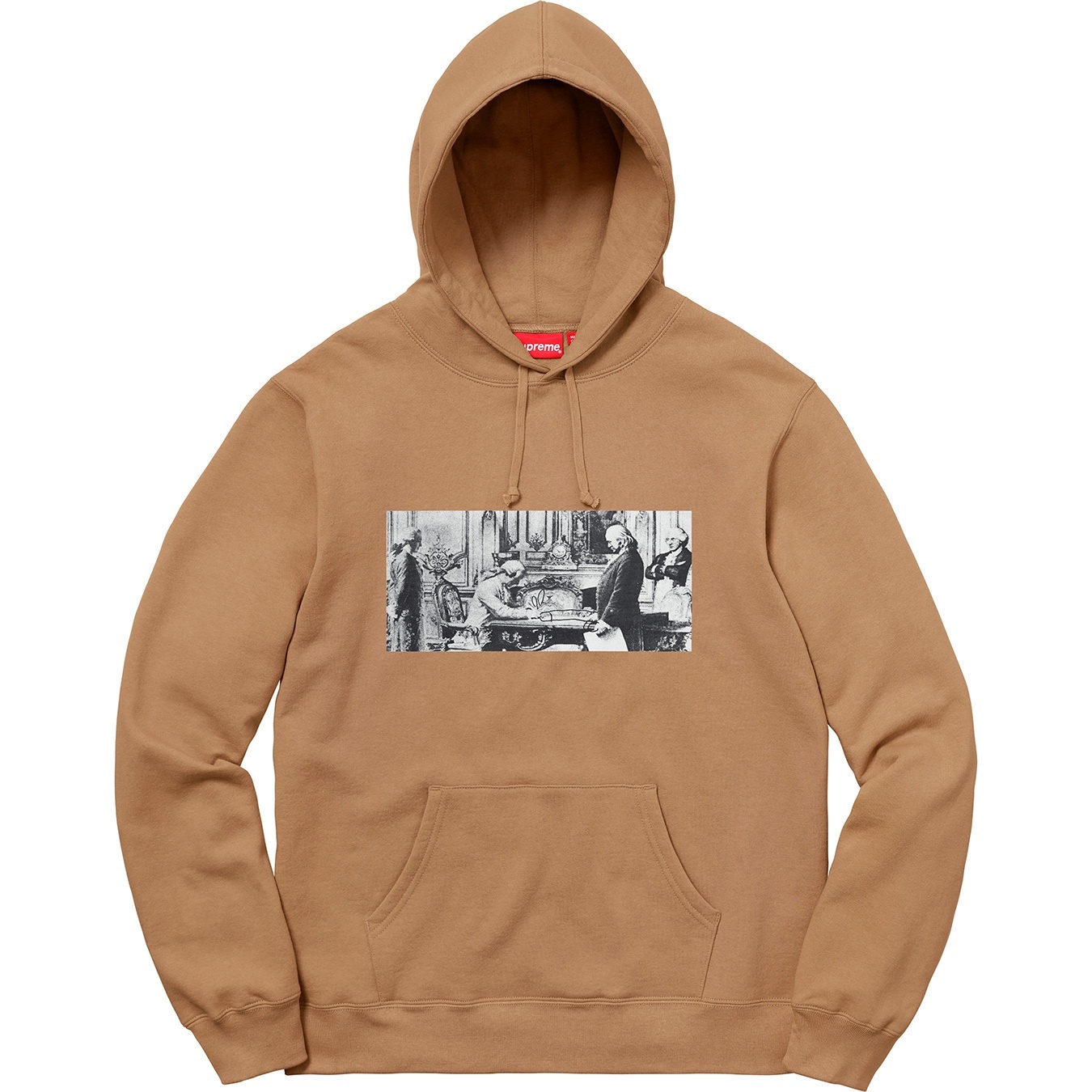 Mike Kelley/Supreme Franklin Signing the Treaty of Alliance with French Officials Hooded Sweatshirt view 6